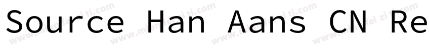 Source Han Aans CN Regular字体转换